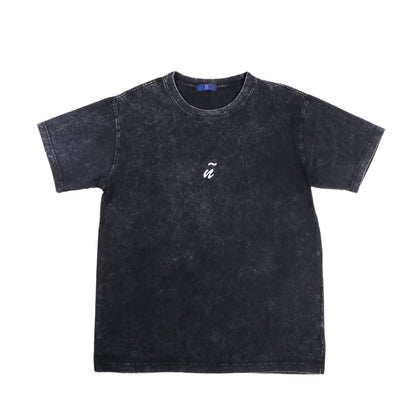 Oversized Acid Wash T-Shirt - Black "ñ"